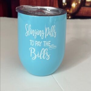 Gift for Pharmacist Blue Insulated Tumbler with Fun Quote